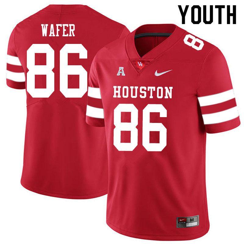 Youth #86 Khiyon Wafer Houston Cougars College Football Jerseys Sale-Red - Click Image to Close